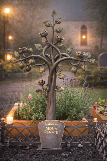 geschmiedetes Grabkreuz "Gnade"
