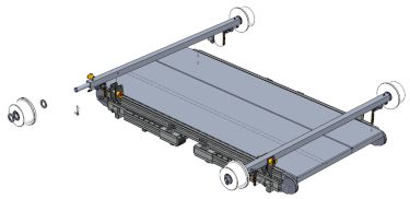 Fig.  Assembly of the FE-131 on the bottom of the plattform