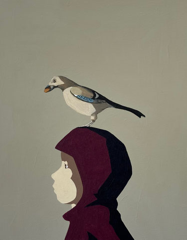 jay - Acryl auf Leinwand, 50x40cm, 2024 | verkauft