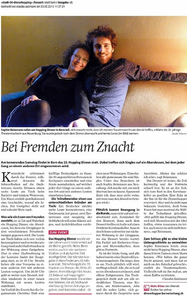 Bei Fremden zum Znacht