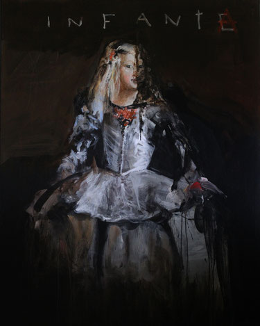 "Infanta" Acrylique sur toile Dim: 116cm x 89 cm
