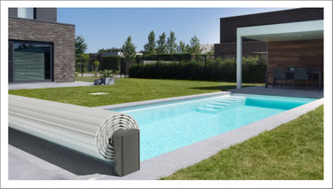 Automatische Rollladenabdeckungen mit PVC Lamellen oder Solar Lamellen