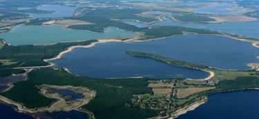 Das Lausitzer Seenland aus der Vogelperspektive, Foto: Peter Radke