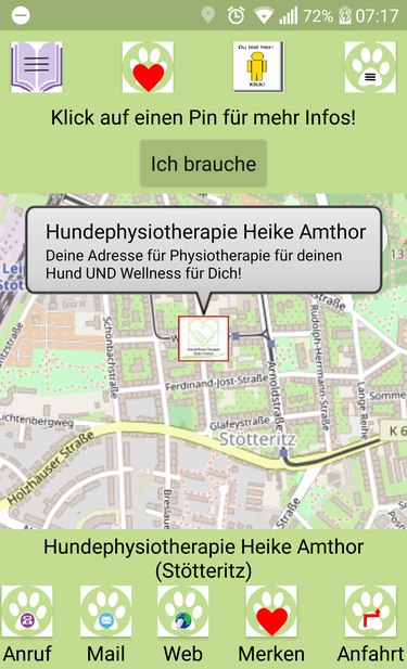 Gestaltung Serviceanbieter Anzeige HundeAppGO Hundephysiotherapie Heike Amthor