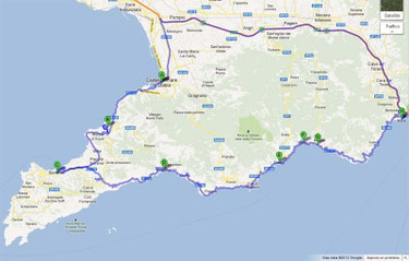Moto itinerario - Costiera sorrentina e amalfitana