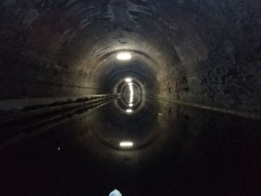 Tunnel  "le Tronquoy" à proximité du musée du toueur à Riqueval