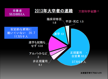 2013年大学新卒者の進路