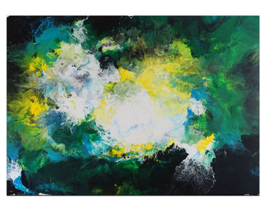 Wohnzimmerbild grün Acrylbild abstrakte Malerei - Burgstaller