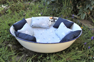 Waschbecken gross - Katzen Shabby Chic