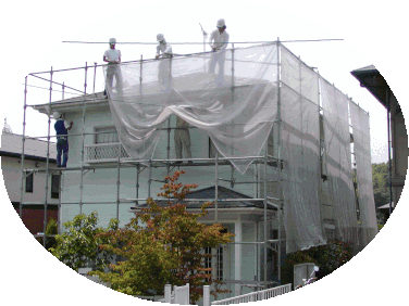福津市東福間　塗装、塗り替え工事例