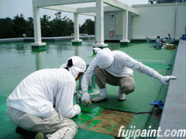 古賀市鹿部　古賀ゴルフ様　塗装、塗り替え例