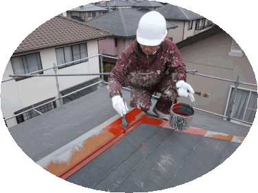 古賀市舞の里　屋根瓦塗装作業