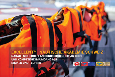 Rettungswesten auf Deck – EXCELLENT™ Kurs der NAUTISCHEN AKADEMIE SCHWEIZ™, Sicherheitstraining und Technikkompetenz an Bord.