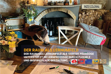 DER RAUM ALS LERNUMFELD – Lernumfeld als vierter Pädagoge: unterstützt Lernprozesse durch flexible und inspirierende Gestaltung.