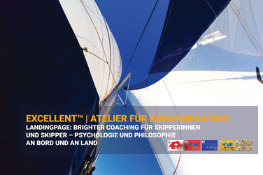 Segel im Sonnenlicht – Symbol für das EXCELLENT™ Atelier für Kommunikation: Brighter Coaching für Skipperinnen und Skipper mit Psychologie und Philosophie an Bord.