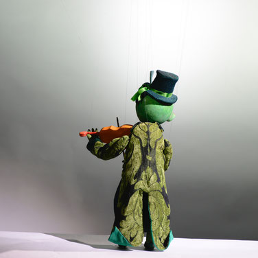 Marionette Grille mit Geige
