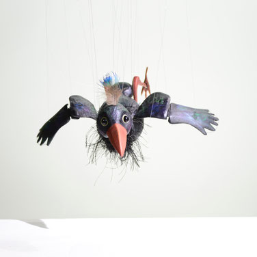 Marionette Rabe Hans Huckebein