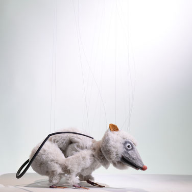 Marionette Ratte, weiß