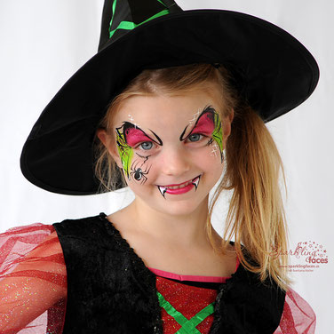 Kinderschminken Hexe Halloween Sparkling Faces