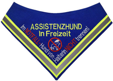 Halstuch, blau, Assistenzhund, in freizeit, nicht trennen vom Halter