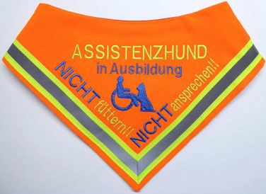 Assistenzhund in Ausbildung, Hundehalstuch