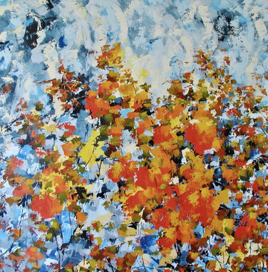 Titre: Le soleil était au rendez-vous               Grandeur: 48x48 pouces