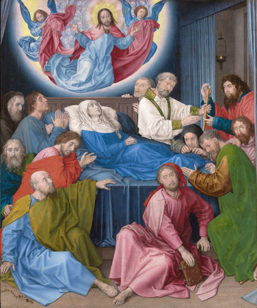 Hugo van der Goes, Tod Mariens, um 1480, Brügge, Groeningemuseum, © Musea Brugge, artinflanders.be, Foto: Dominique Provost