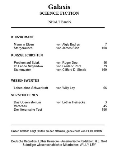 Inhaltsangaben Band 9