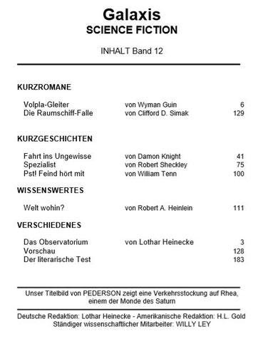 Inhaltsangaben Band 12