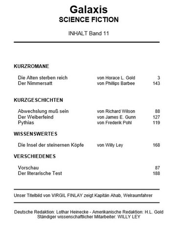 Inhaltsangaben Band 11