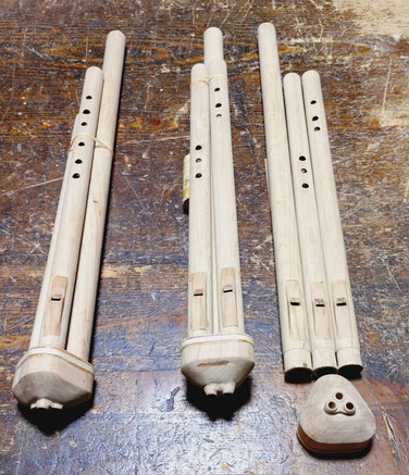 3連笛製作中~仮組立て~
