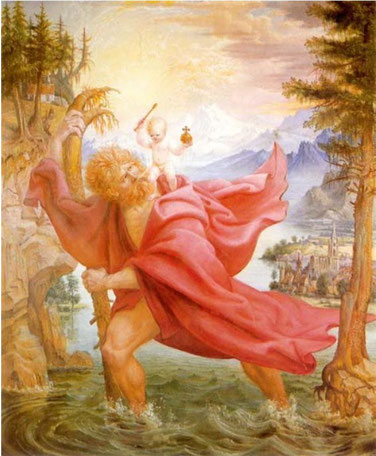 Bild: Otto Dix: Christophorus IV, in der Kunstsammlung in Gera, Quelle: Joachim Schäfer www.heiligenlexikon.de