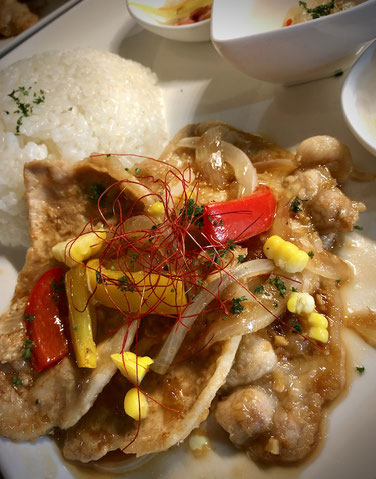 薄切り豚ロースのソテー(新生姜の甘辛ソース)&ライス(7月7日予定)