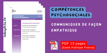 PDF gratuit. Compétences psychosociales. CNV Communiquer de façon empathique. CPS. Référentiel opérationnel à destination des professionnels experts et formateurs CPS. Fiches d'activités CPS. Béatrice Lamboy.