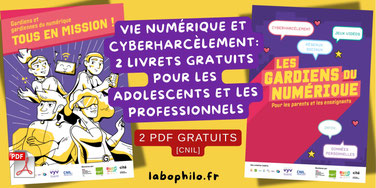 «Gardiens et gardiennes du numérique, tous en mission». «Les gardiens du numérique». PDF gratuit. Réseaux sociaux. Cyberharcèlement. Jeux vidéos. Désinformation. Adolescents. Outils gratuits.