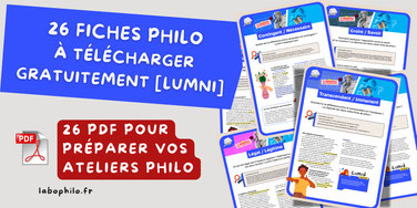26 FICHES PHILO pour vos ateliers