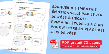 Empathie émotionnelle jeux de rôle PDF gratuit. Emotions. Sentiments. CPS CNV. Psychologie. Compétences psychosociales. Outil gratuit PDF.