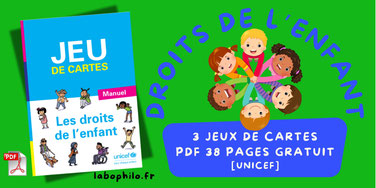 Droits de l'enfants. Jeux gratuits. PDF gratuit. UNICEF.