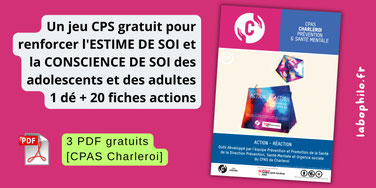 Jeu de dé gratuit CPS. Outil gratuit en PDF. Jeu sur l'estime de soi. Dé à 20 faces. Estime de soi. Connaissance de soi. Adolescents. Adultes. Philosophie pour enfants. Compétences psychosociales. CPS. CPAS Charleroi. PDF gratuit.