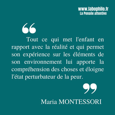 Maria Montessori citation.