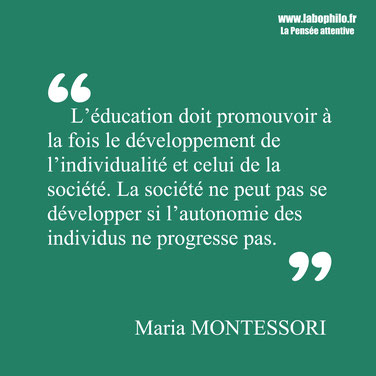 Maria Montessori citation