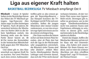 Bericht im Miesbacher Merkur am 5. April 2025 - Zum Vergrößern klicken
