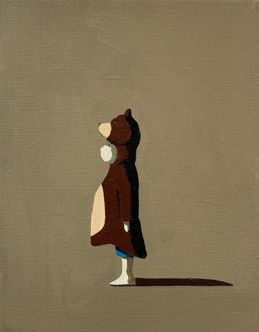 costume (bear) - Acryl auf Leinwand, 30x24cm, 2024
