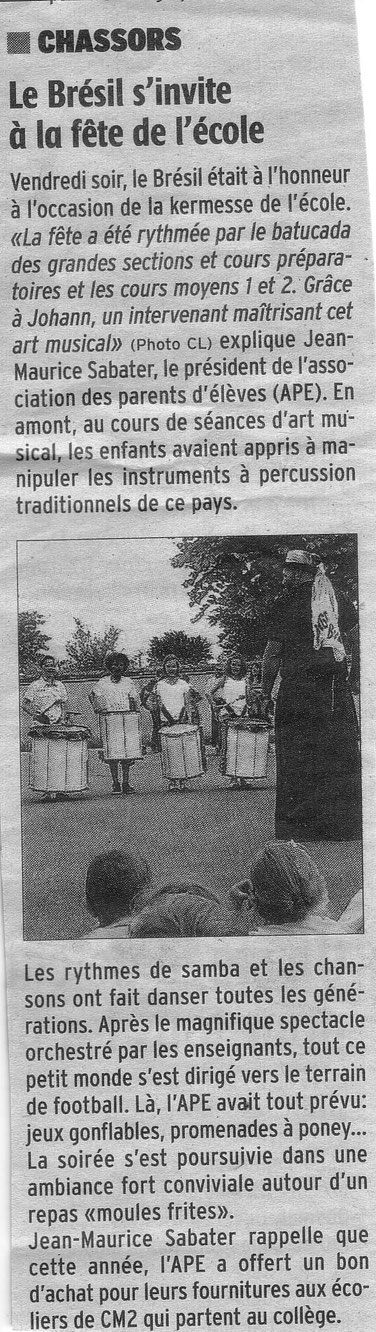 Article Charente Libre du 3 juillet 2014