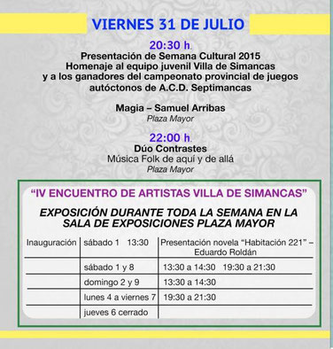 Programa Semana Cultural Simancas