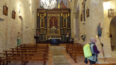 Jacques dans l'église de Larreule