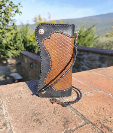 portafogli biker con catena