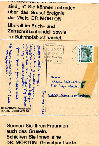 Dr.Morton Postkarte Rückseite