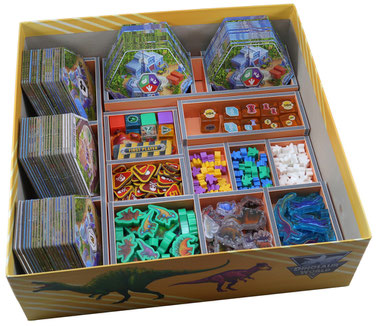 folded space insert organizer dinosaur world