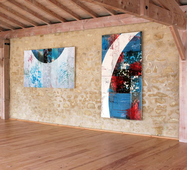 Les dernières oeuvres de Laurent Valera en dialoguent à Livran avec les peintures de Thierry Riffis